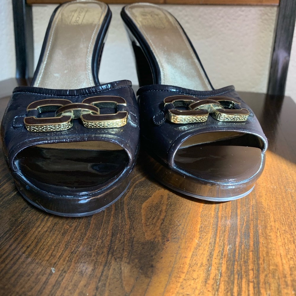 COACH Heels slip on  Women’s Size 9 - Picture 4 of 7